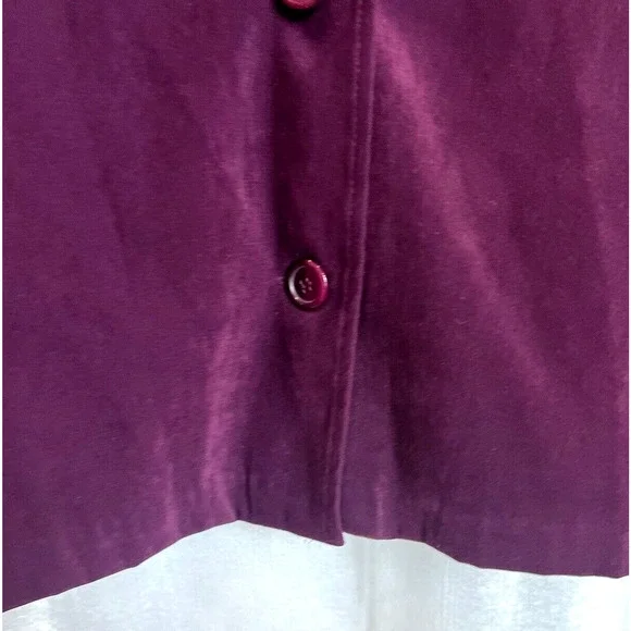 Vintage Briggs NY Womens Velvet Moleskin Button Blouse Jacket Size‎ L Grannycore - Picture 5 of 14